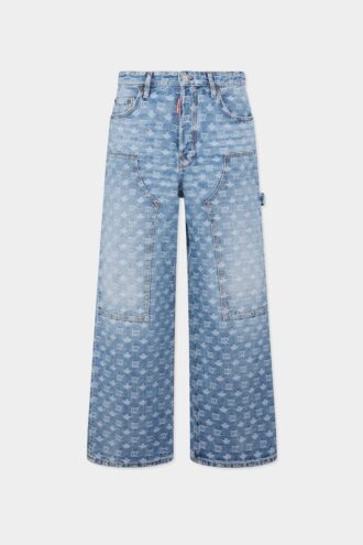 Baggy-Carpenter-Jeans in heller Waschung