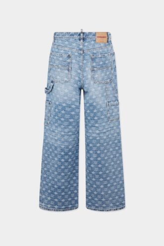 Baggy-Carpenter-Jeans in heller Waschung