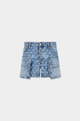 Cargo-Shorts in heller Waschung