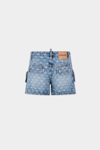 Cargo-Shorts in heller Waschung