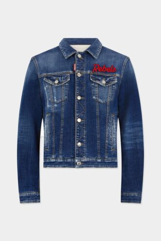 Dunkler Smoker über Jeansjacke