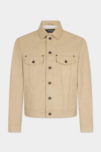 Leder-Jeansjacke Leder-Jeansjacke