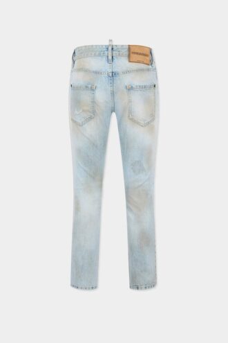 Teddy-Jeans in heller Waschung