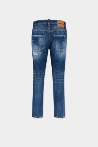 Teddy-Jeans mit mittlerer Ripped-Wash-Optik